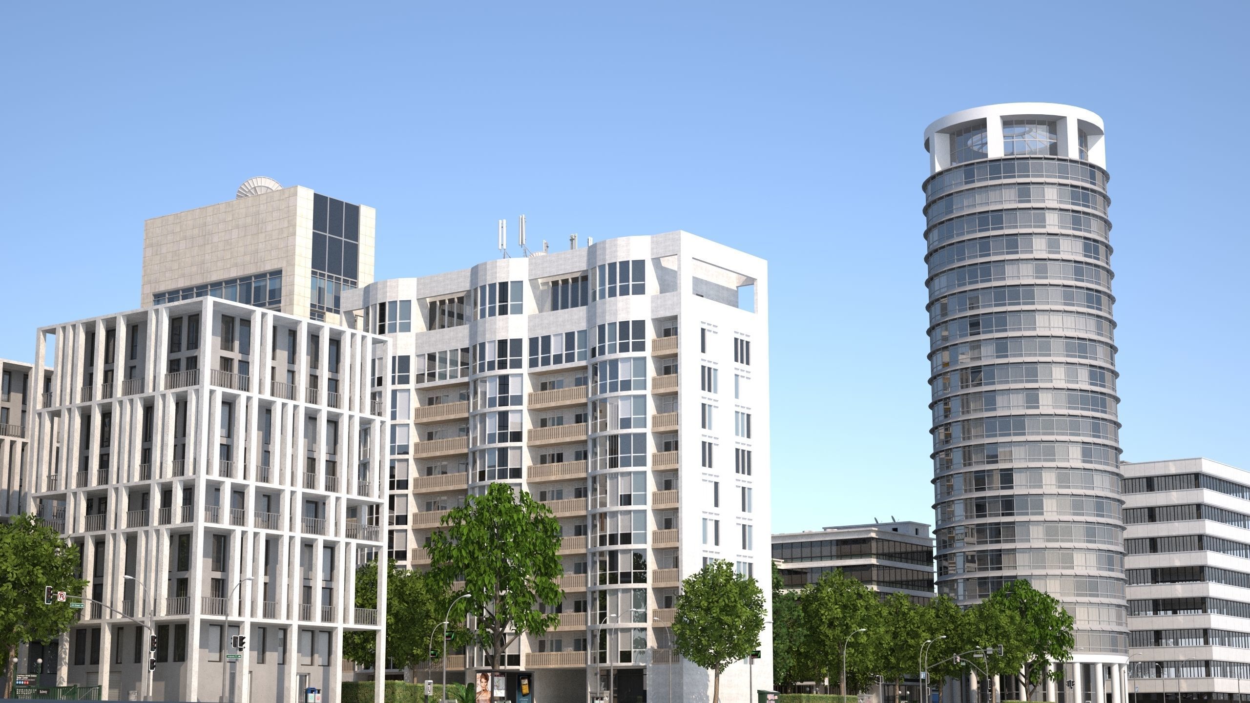 White City XL Low-poly 3D model_32