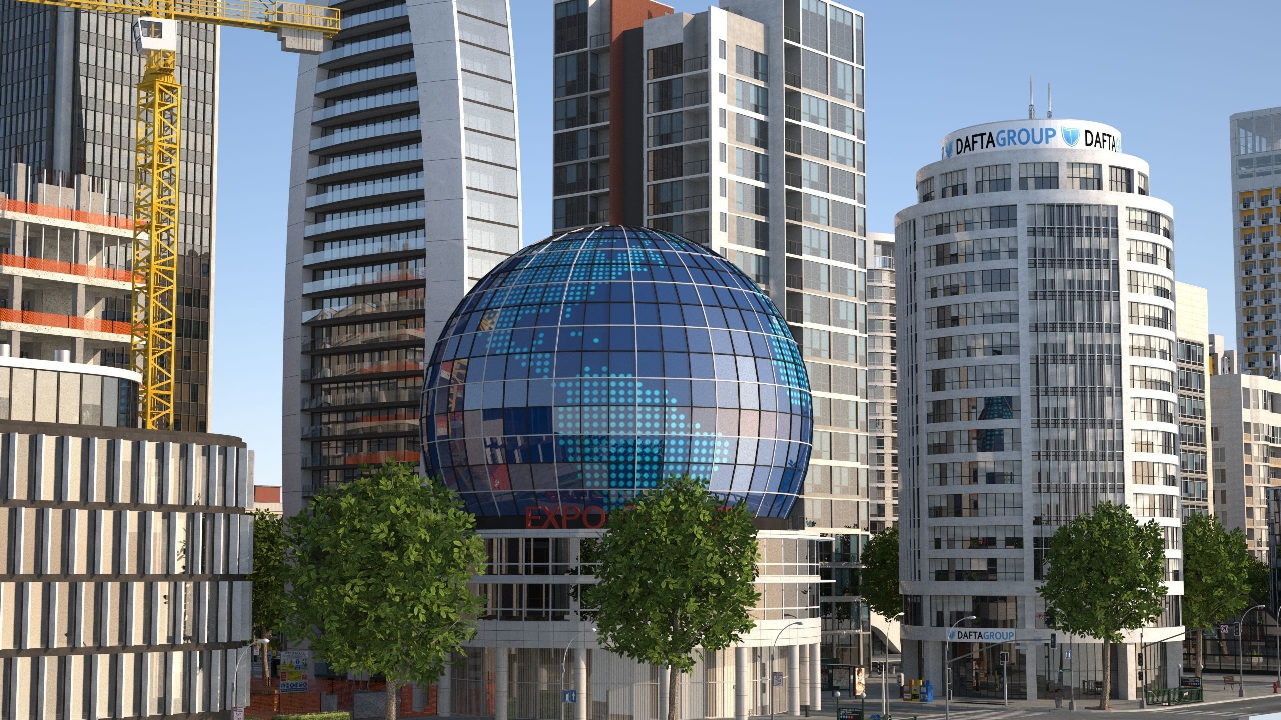 White City XL Low-poly 3D model_17