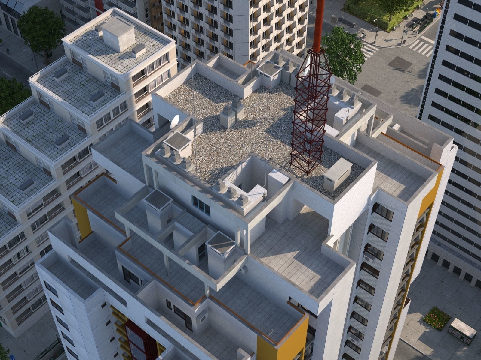 White City XL Low-poly 3D model_47