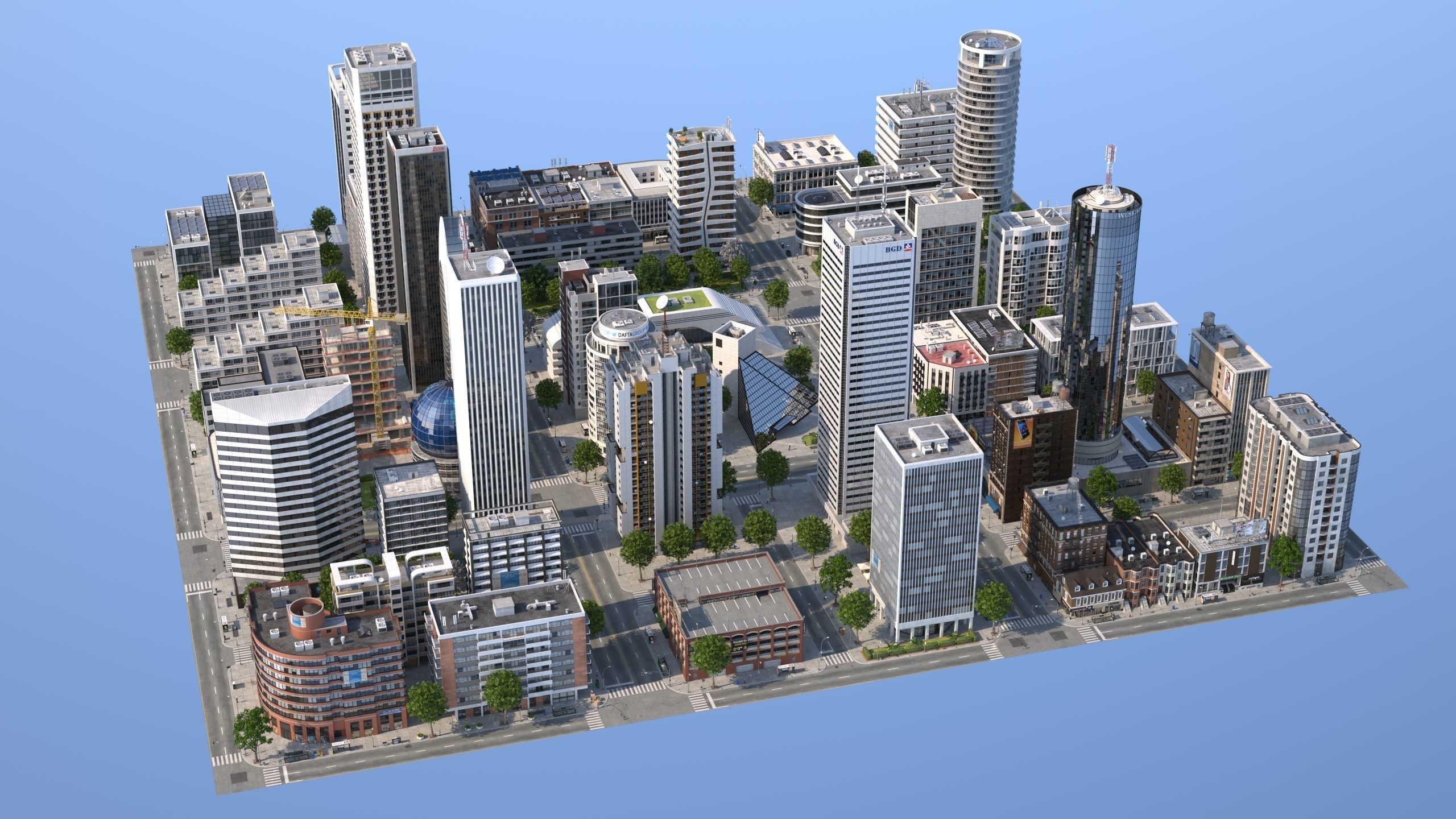 White City XL Low-poly 3D model_26