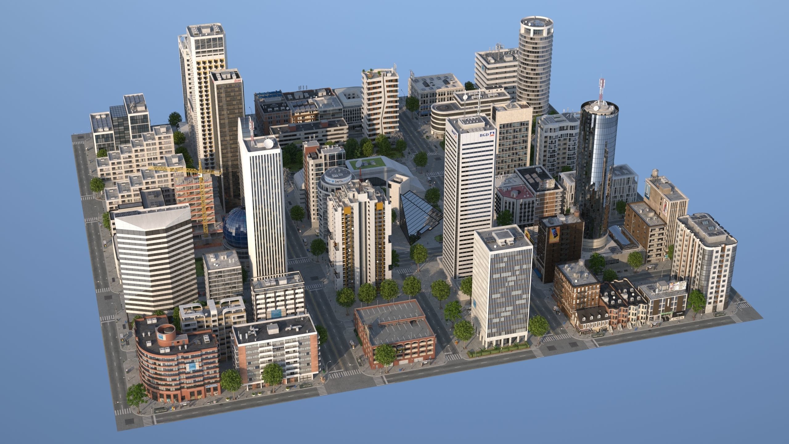 White City XL Low-poly 3D model_27