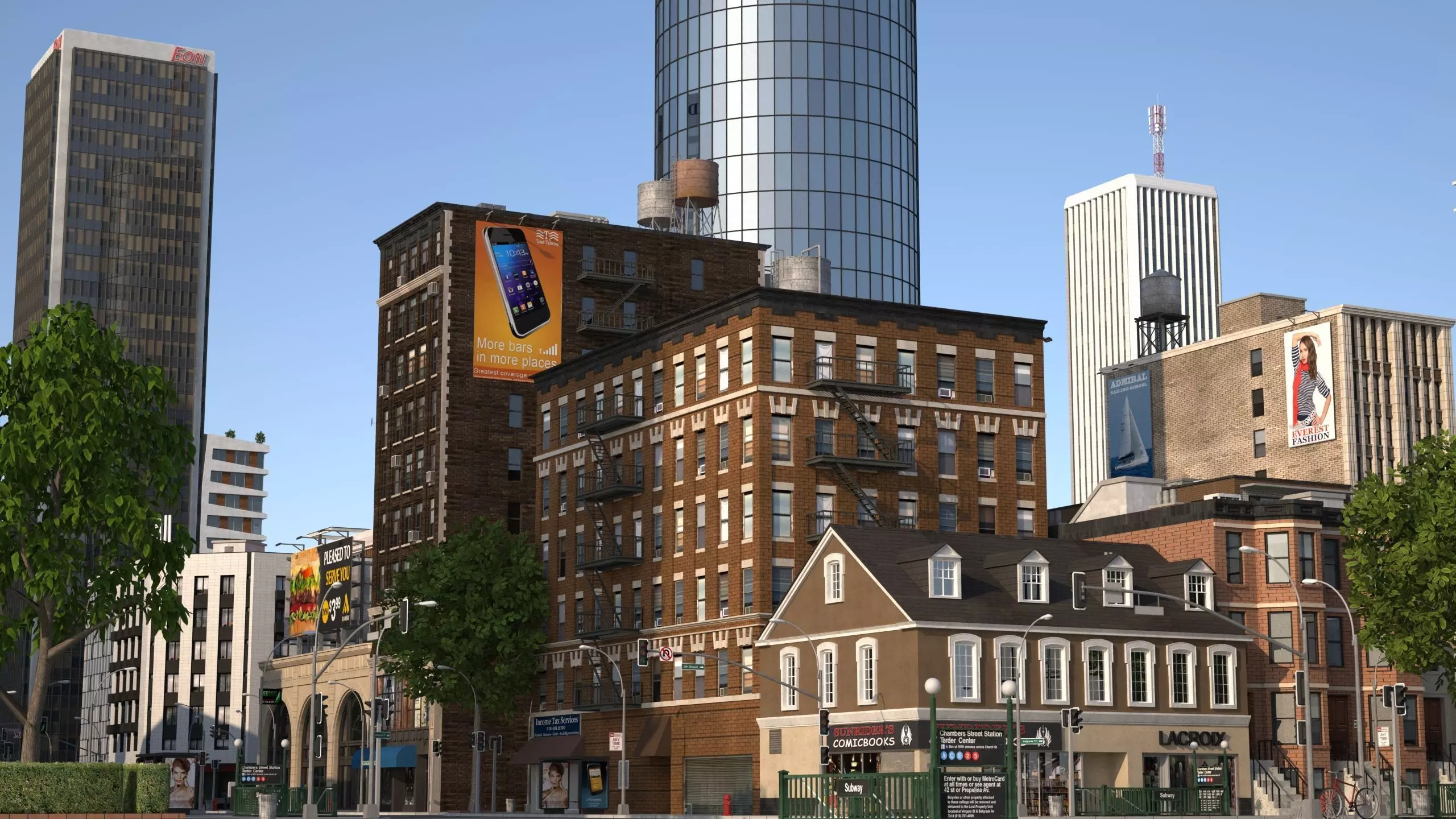 White City XL Low-poly 3D model_0