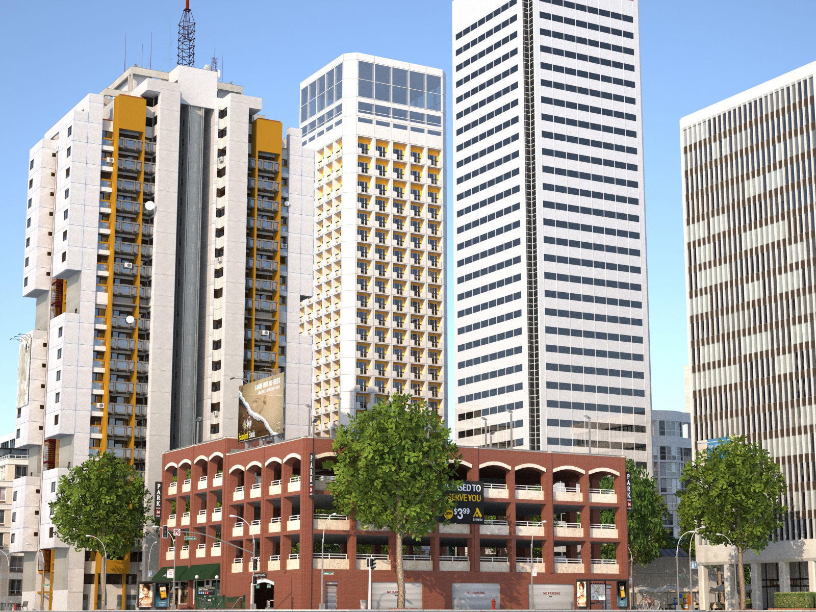 White City XL Low-poly 3D model_31