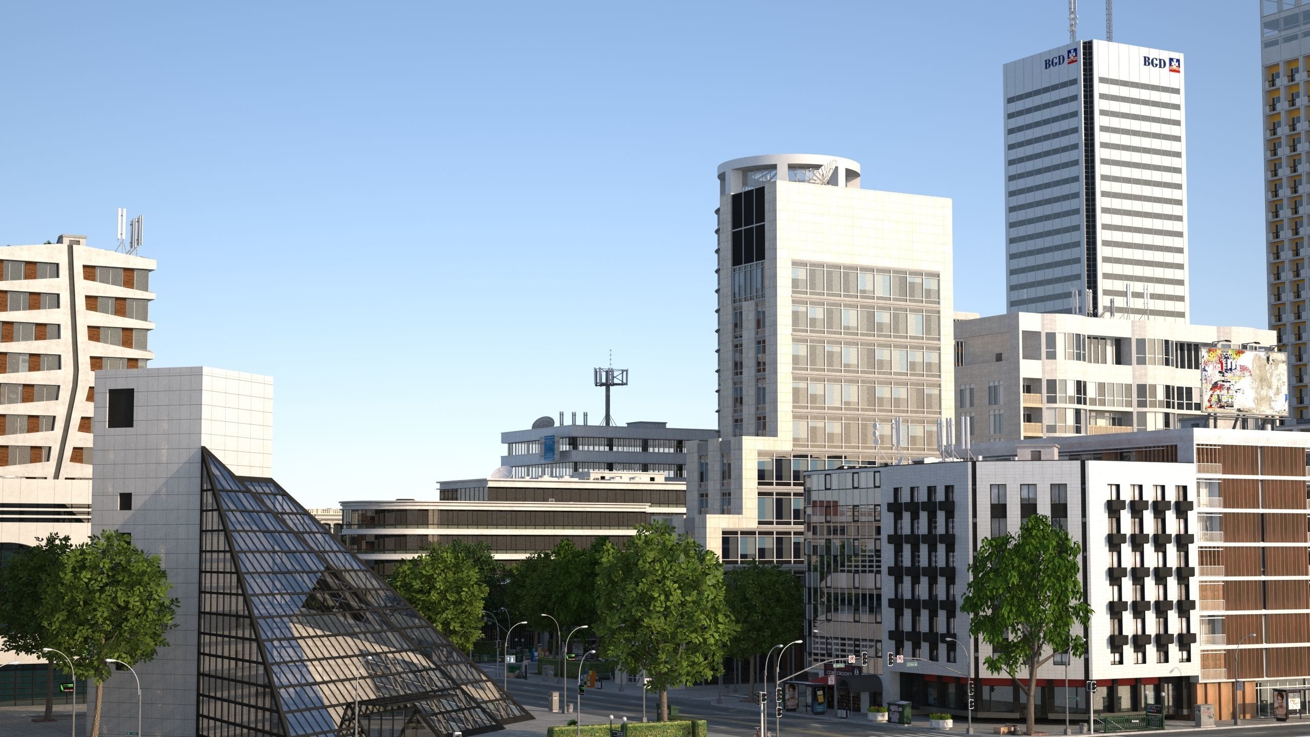 White City XL Low-poly 3D model_18