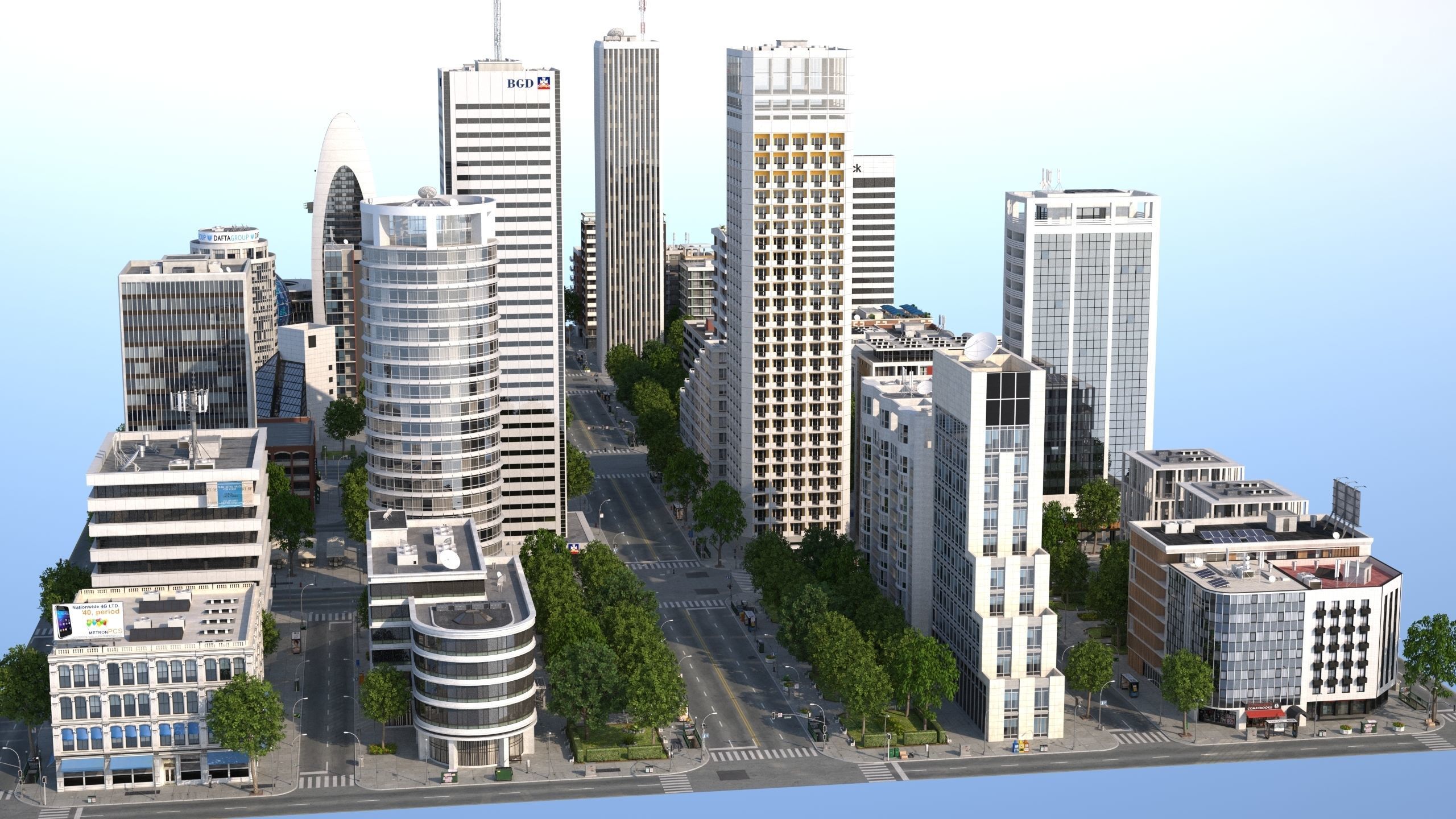 White City XL Low-poly 3D model_22