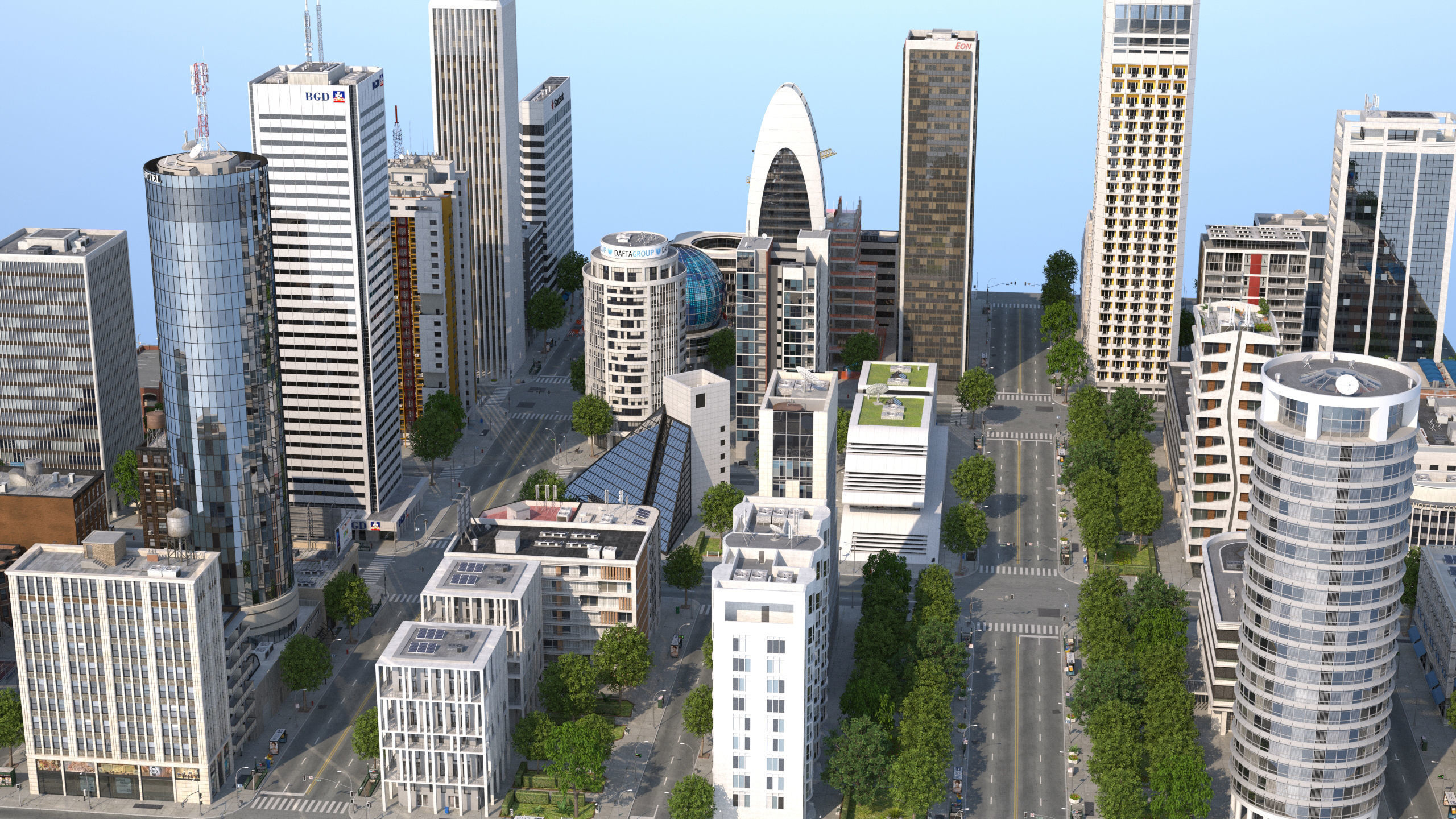 White City XL Low-poly 3D model_29