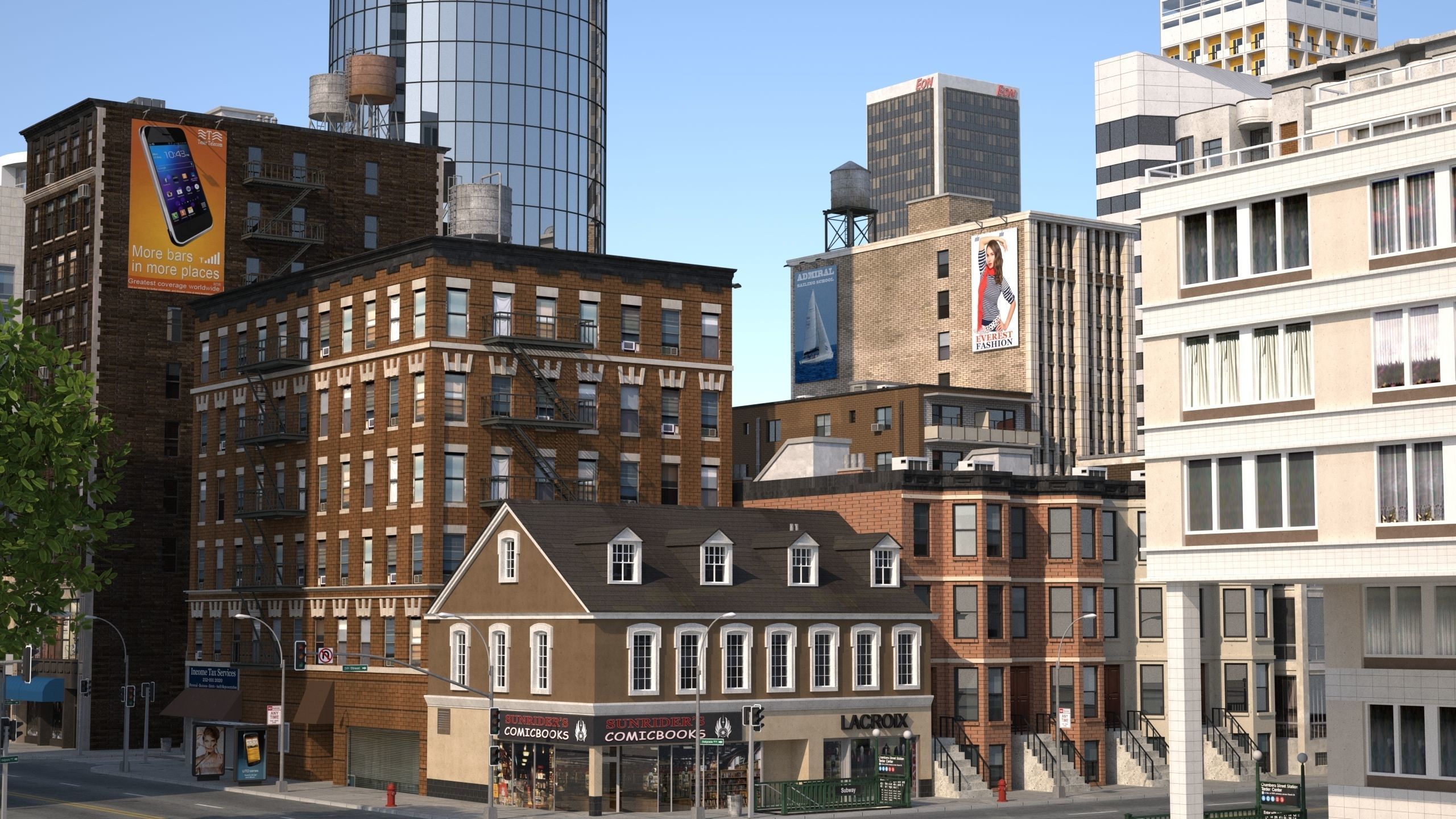 White City XL Low-poly 3D model_37