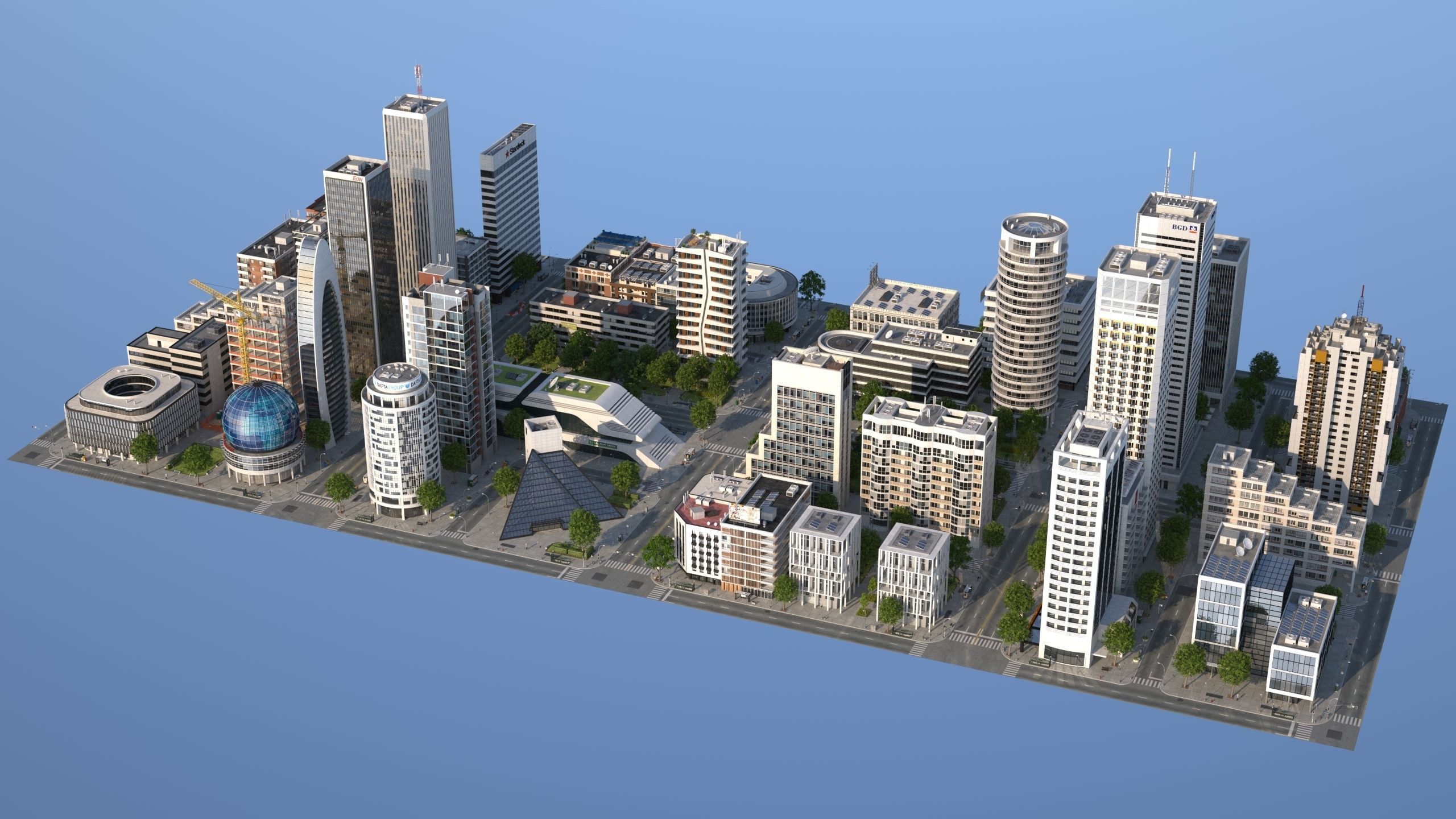 White City XL Low-poly 3D model_10