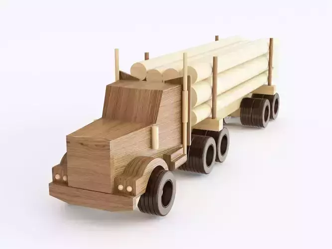 Wooden toy truck 07