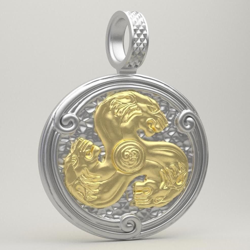 pendant Horseman 3D print model_1