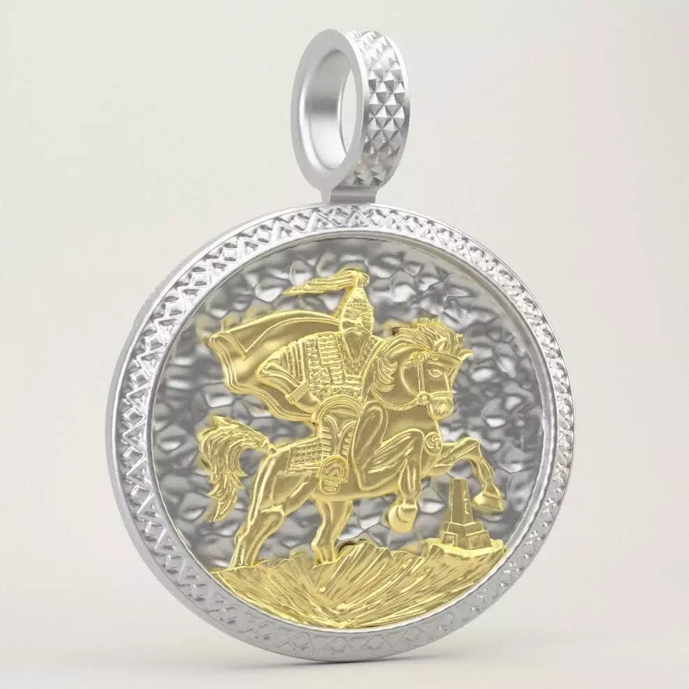 pendant Horseman 3D print model_0