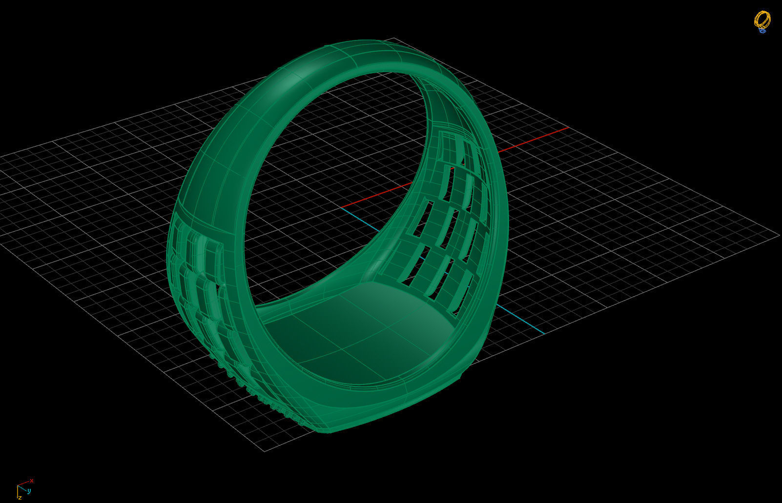 men ring 3D print model_6