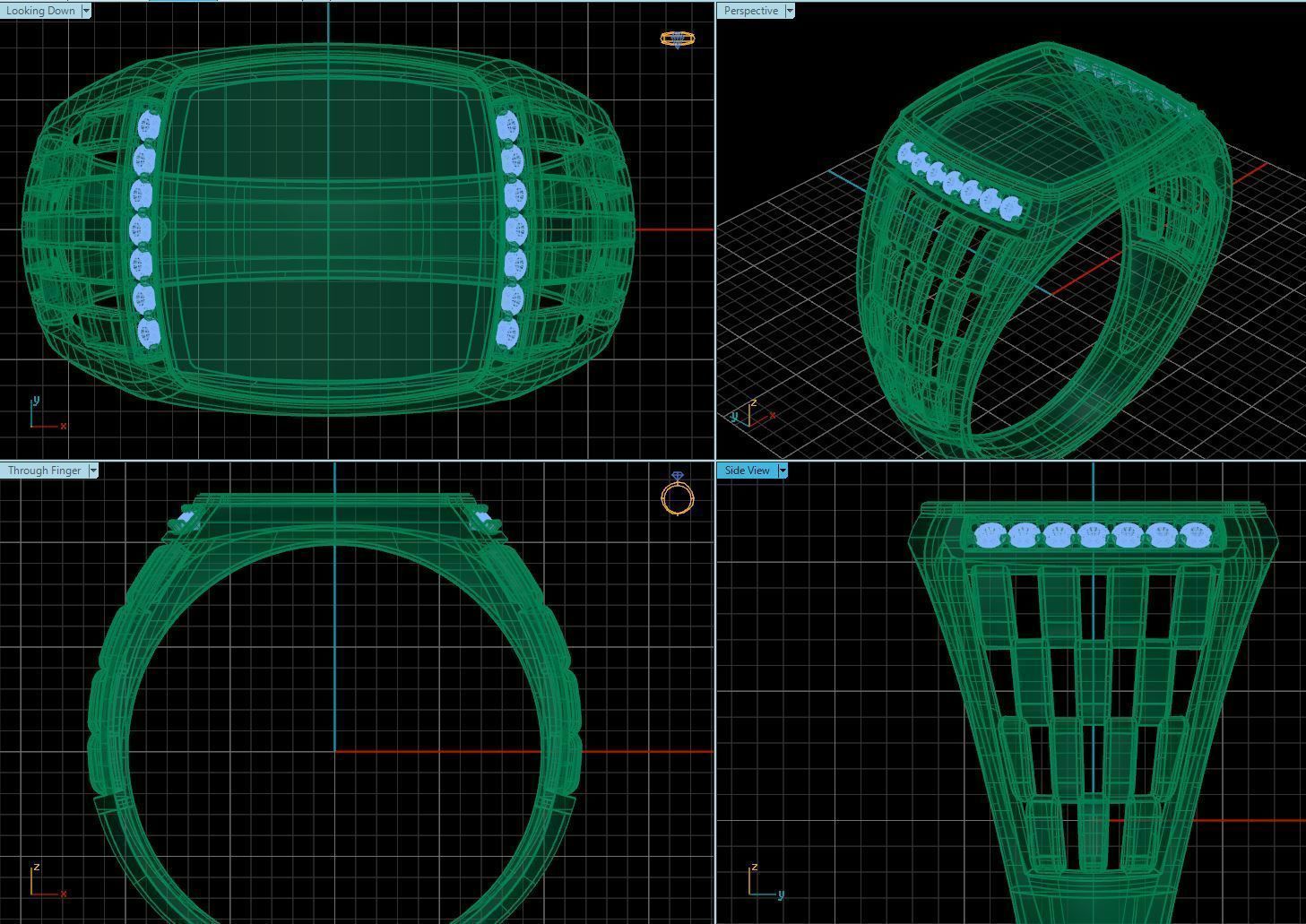 men ring 3D print model_5