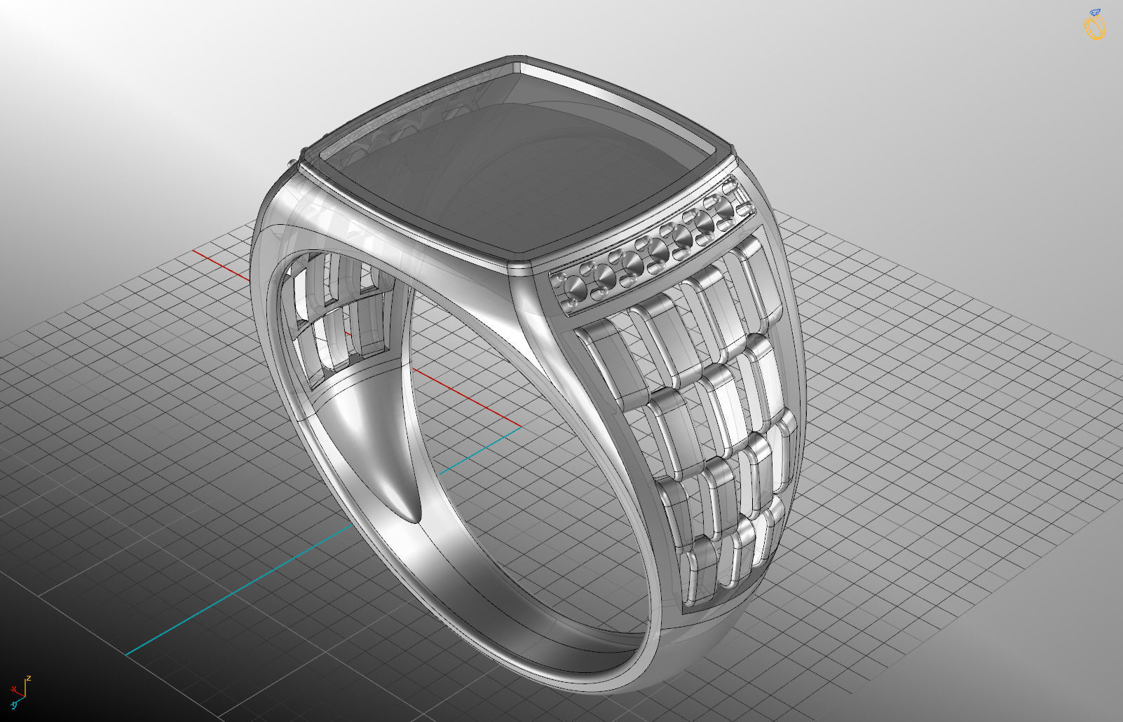men ring 3D print model_3
