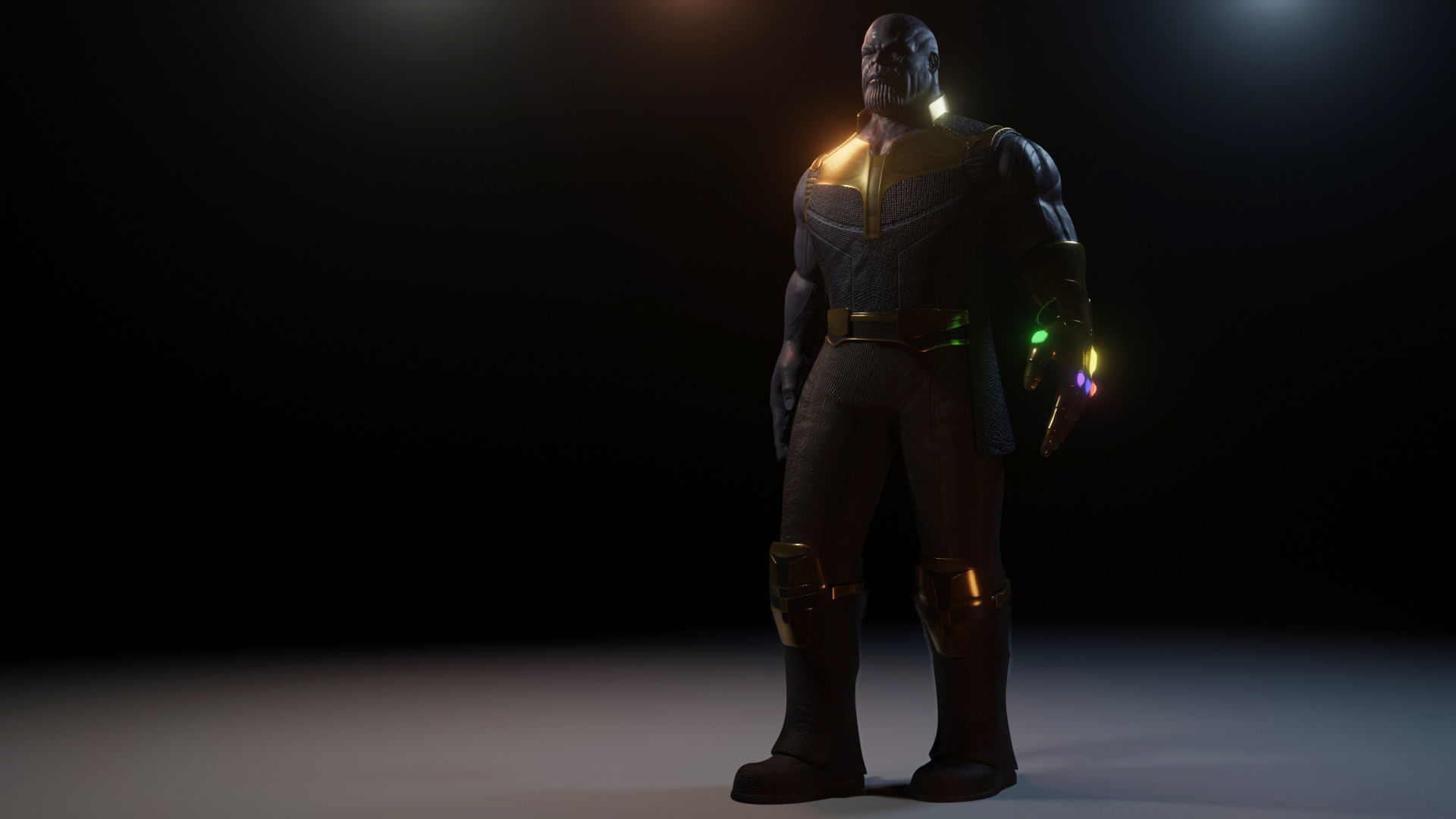 Thanos Rigged Low-poly 3D model_1