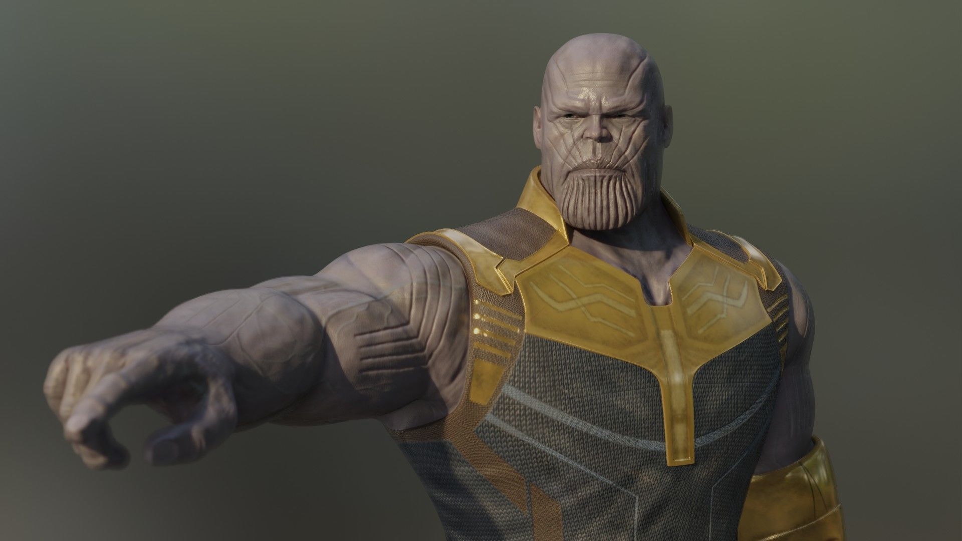 Thanos Rigged Low-poly 3D model_7