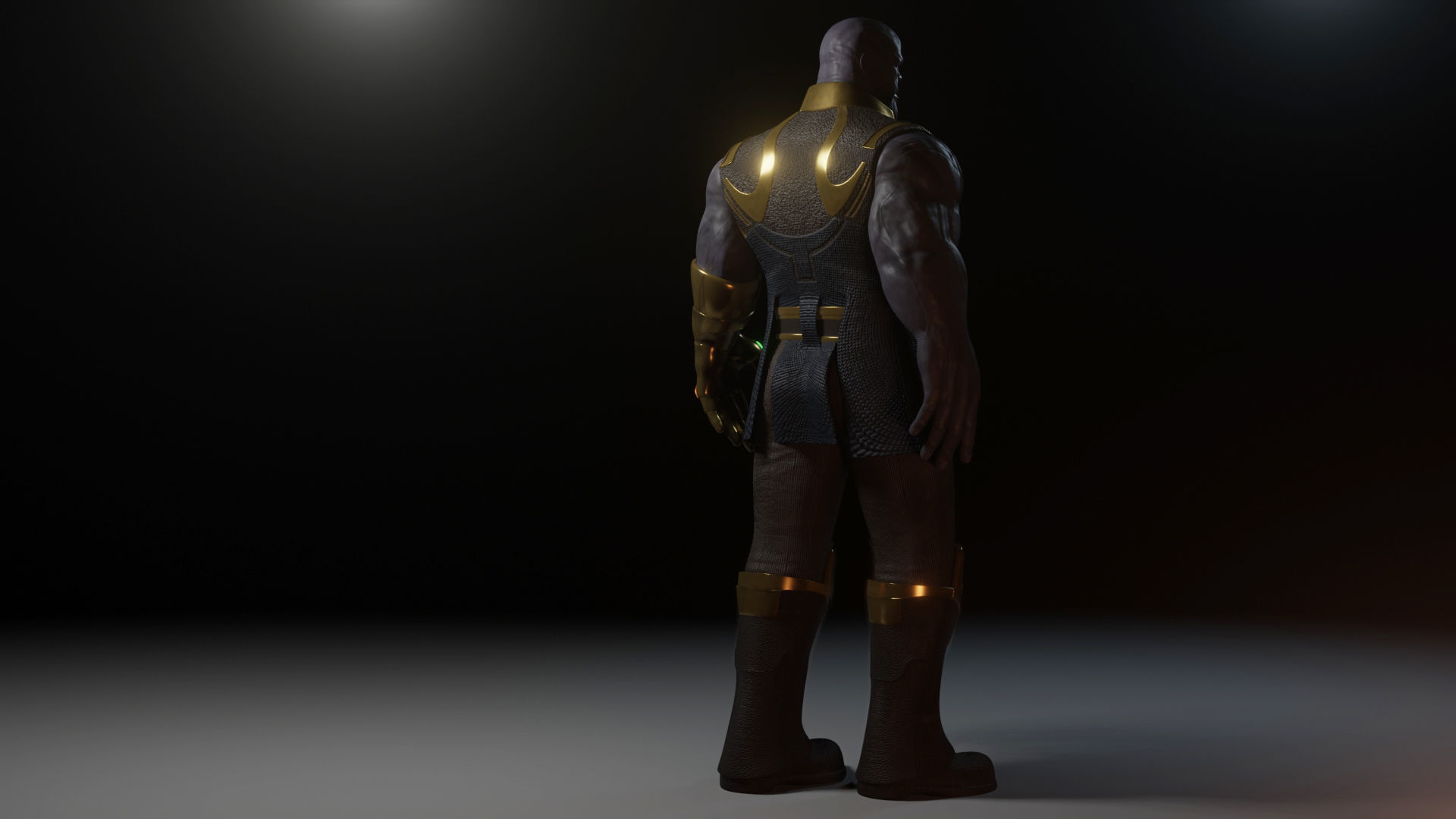 Thanos Rigged Low-poly 3D model_3