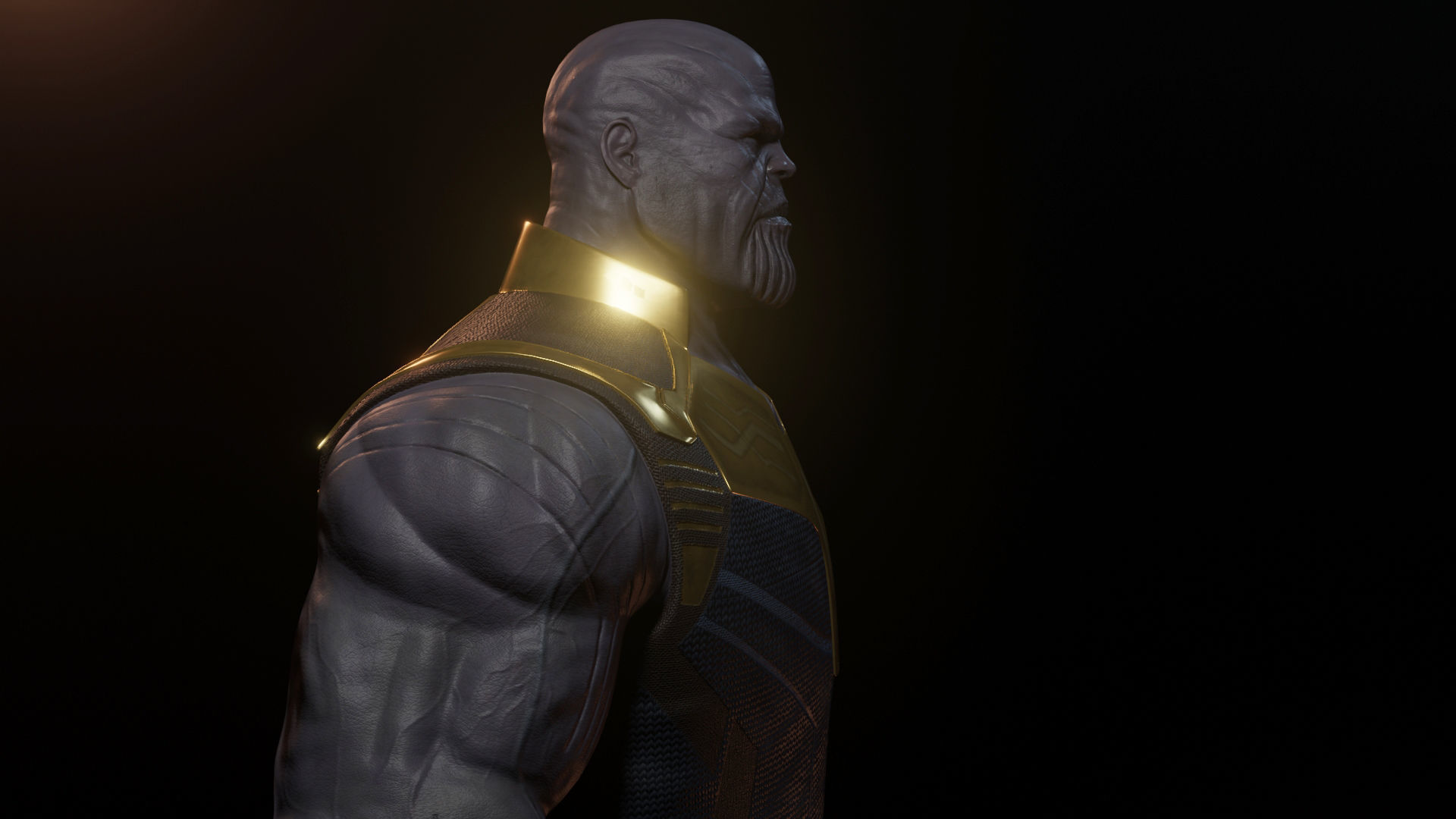 Thanos Rigged Low-poly 3D model_2