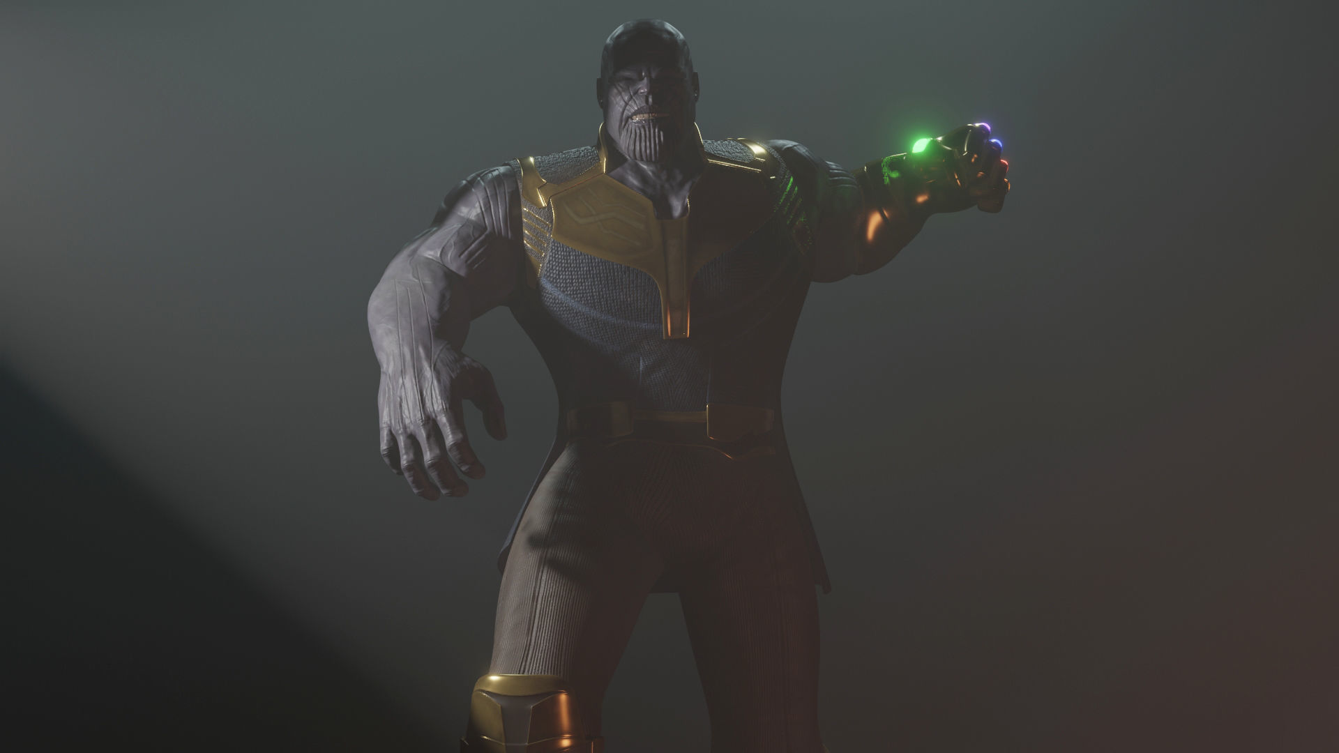 Thanos Rigged Low-poly 3D model_10