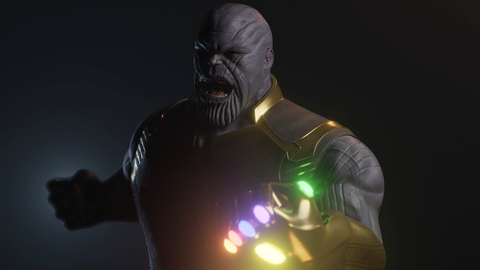 Thanos Rigged Low-poly 3D model_15