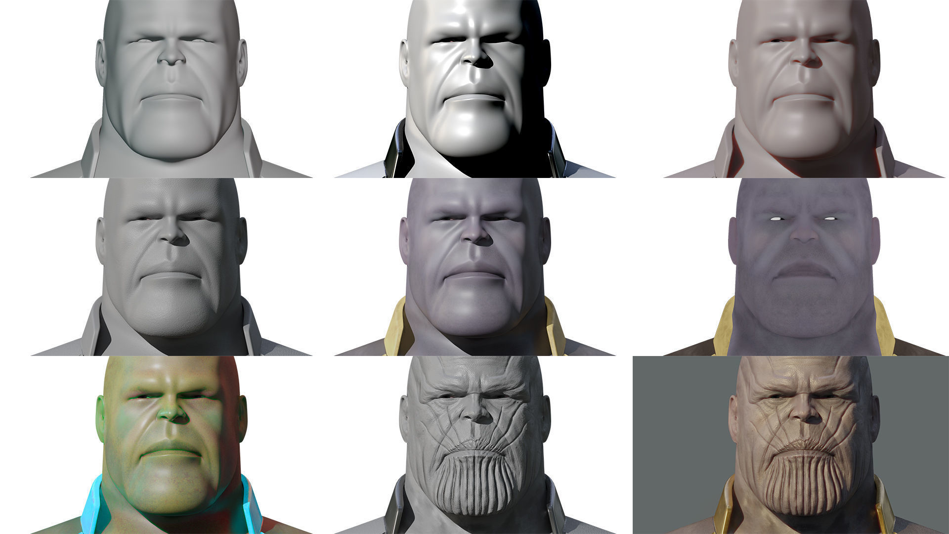 Thanos Rigged Low-poly 3D model_9