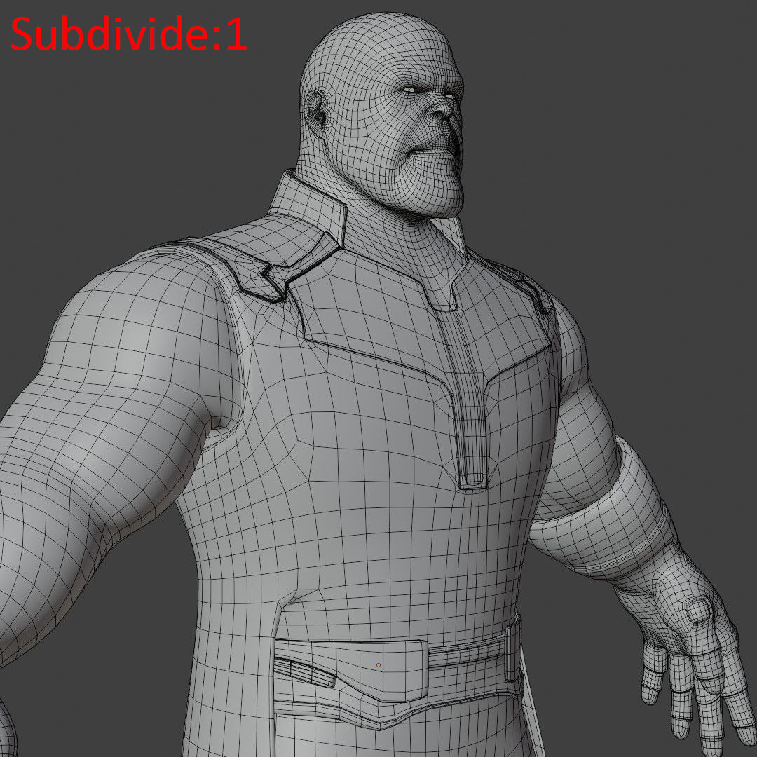 Thanos Rigged Low-poly 3D model_30