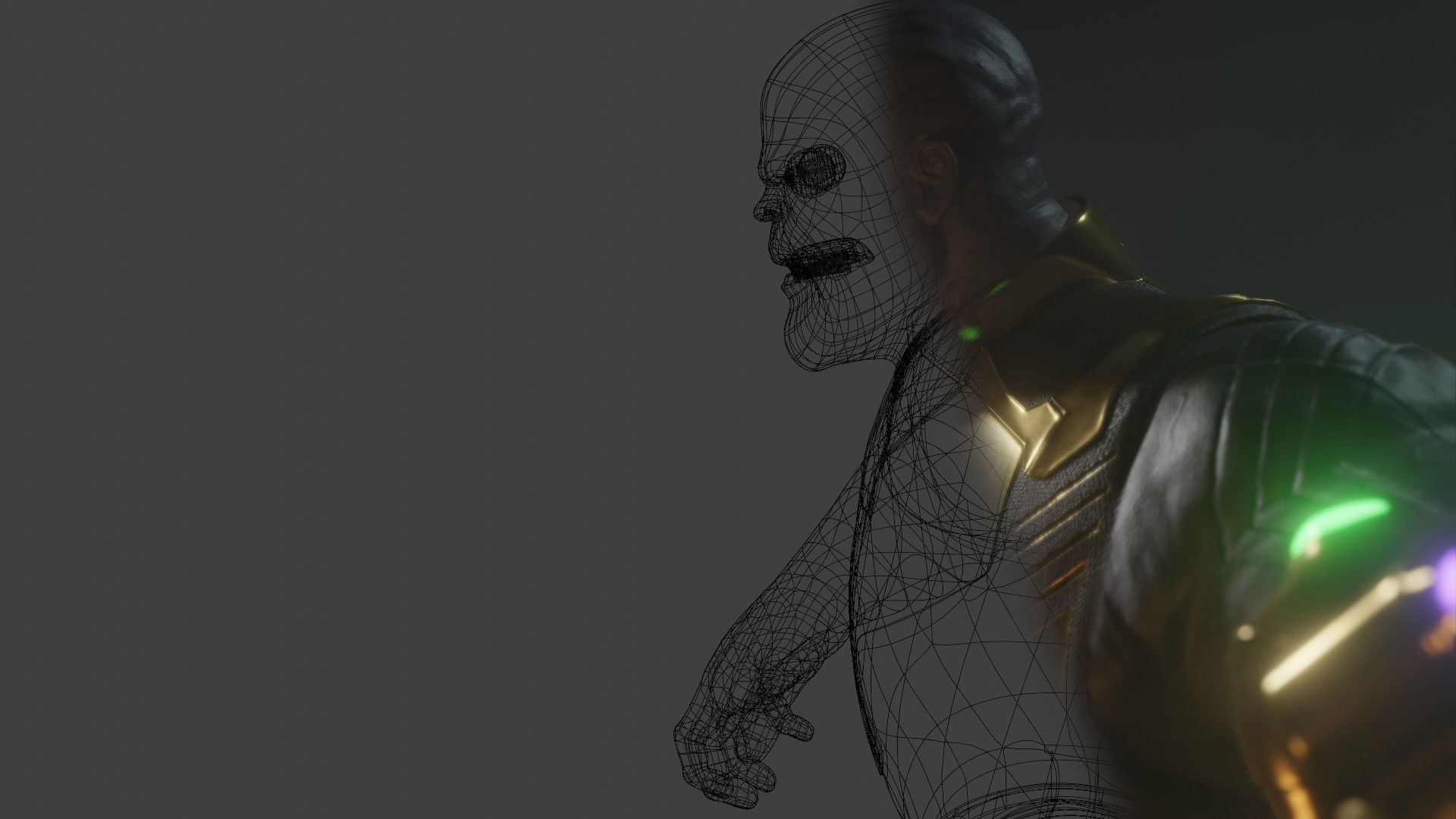 Thanos Rigged Low-poly 3D model_14