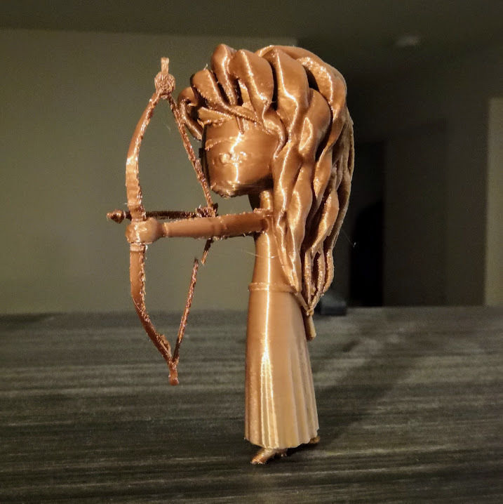 Merida girl in dress 3D print model_6