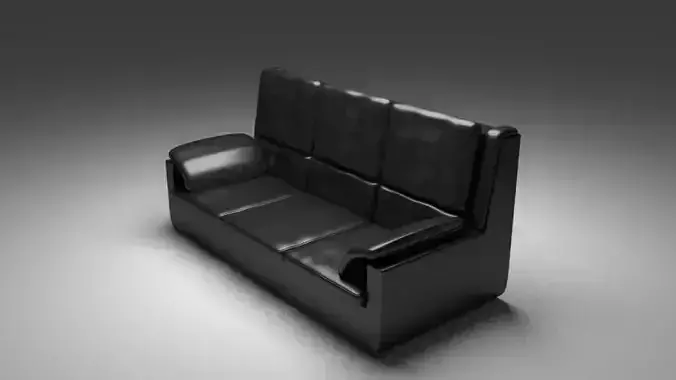  Leather Sofa 3D model