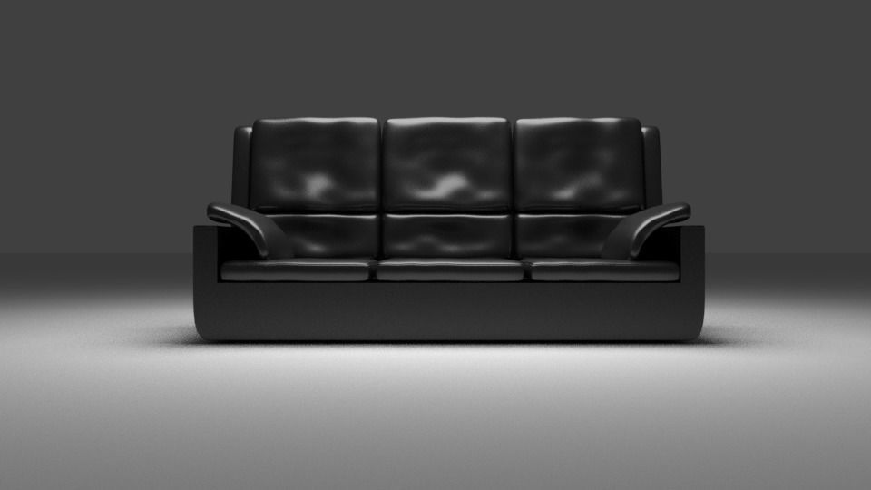  Leather Sofa 3D model_2