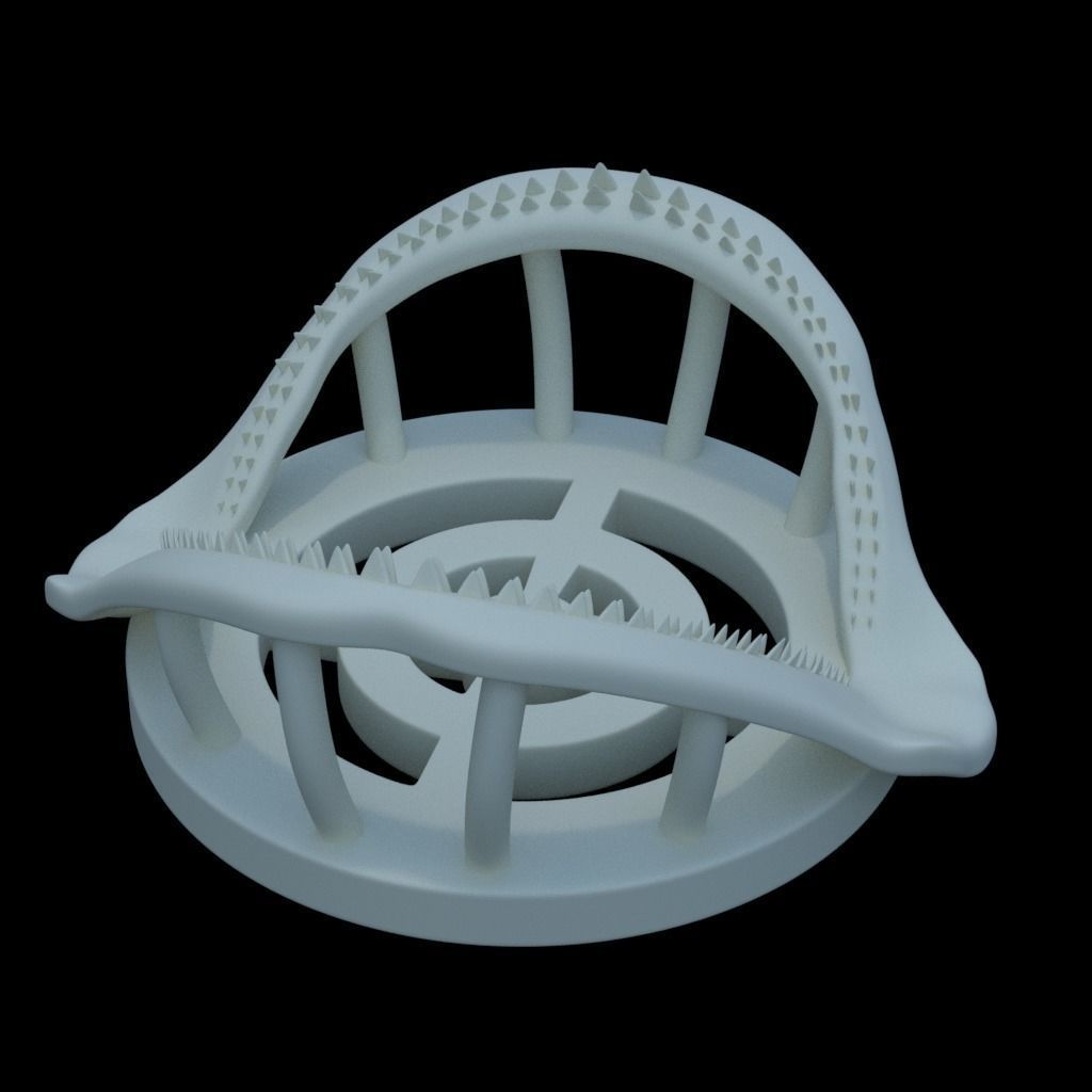 Shark Jaw Coaster 3D print model_8