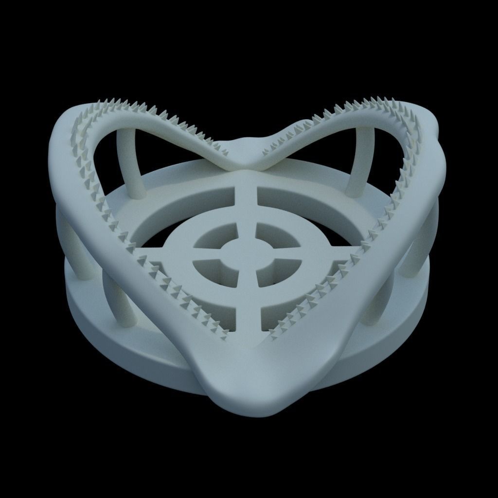Shark Jaw Coaster 3D print model_4