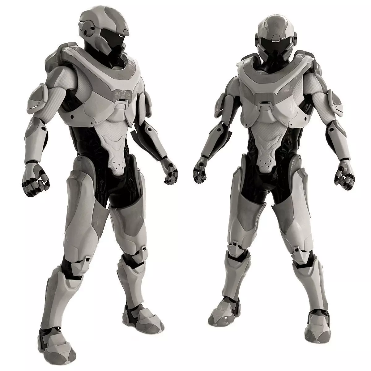 Gray Robot 3D model