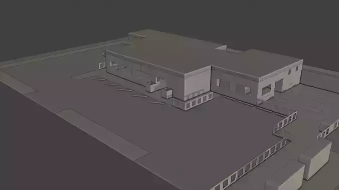 Layout 003 Restaurant Low-poly 3D model