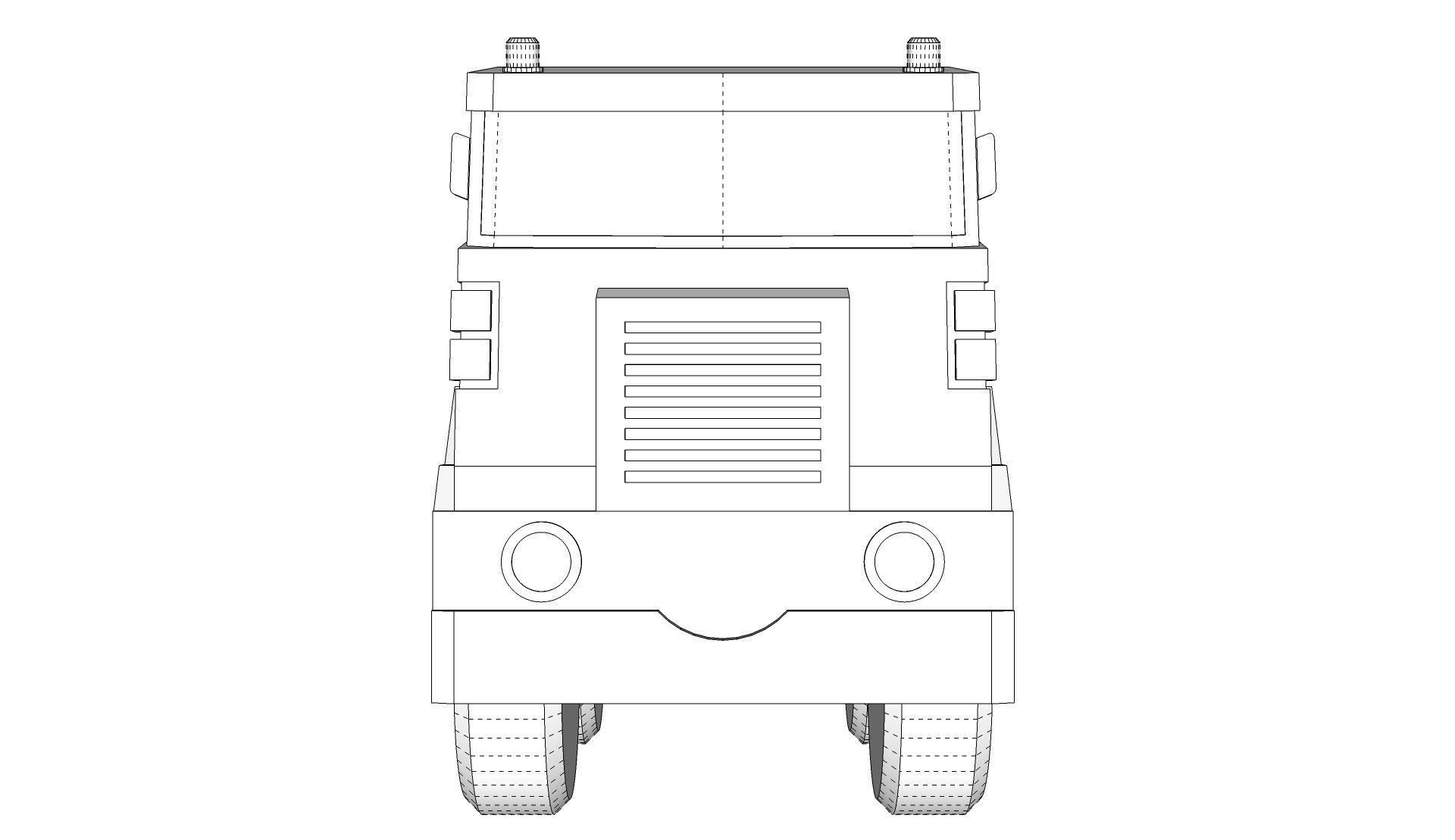 Toy Flatbed Semi Trailer 3D model_15