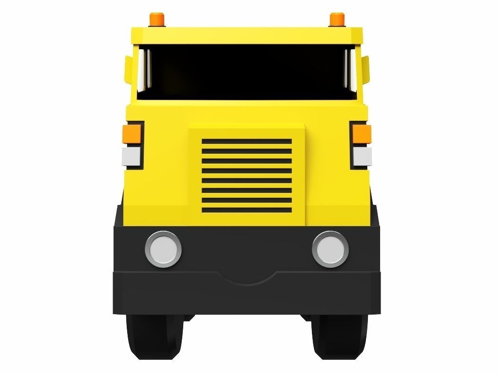 Toy Flatbed Semi Trailer 3D model_7