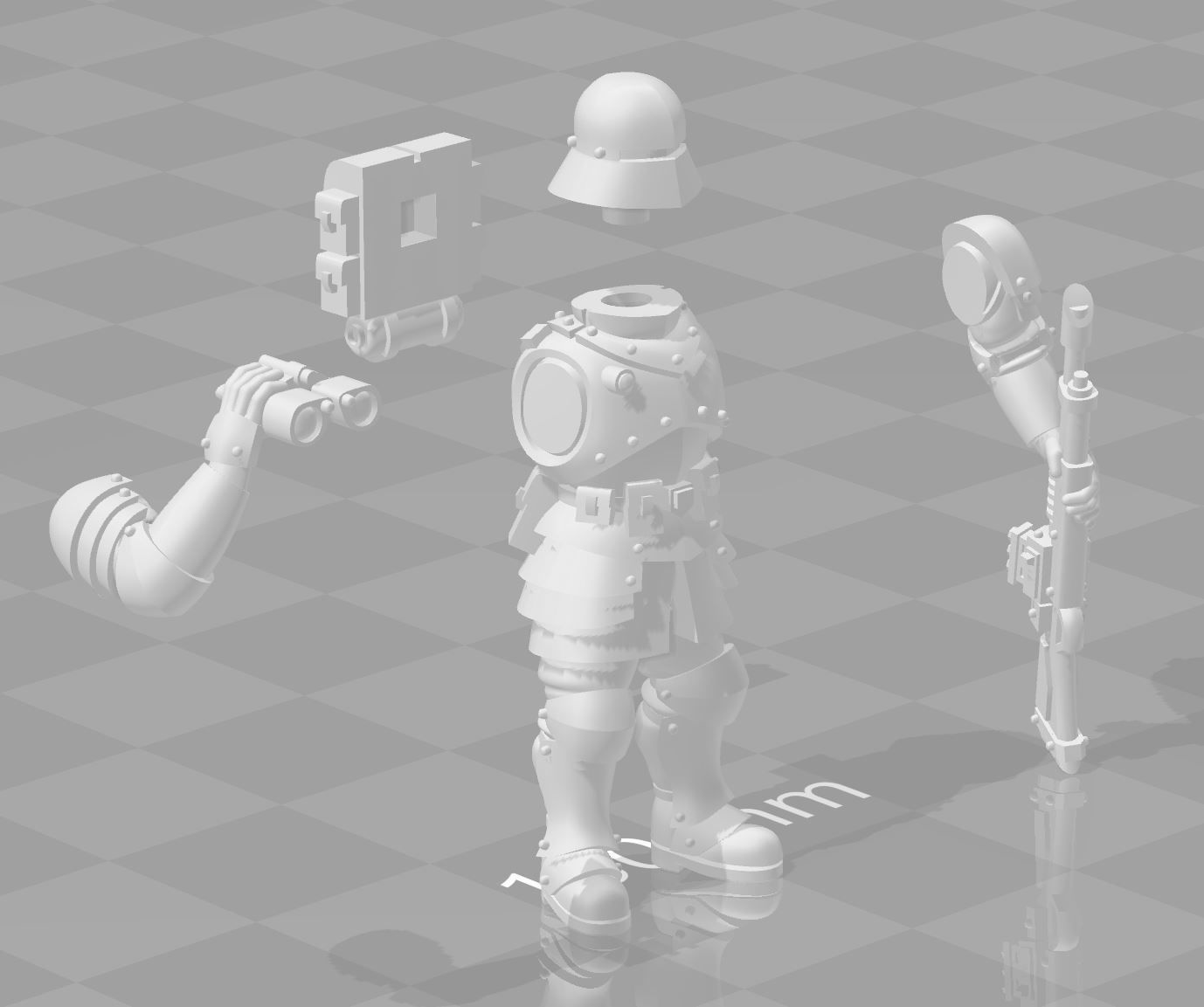 Feudal guard Heavy Weapons teams 3D print model_4