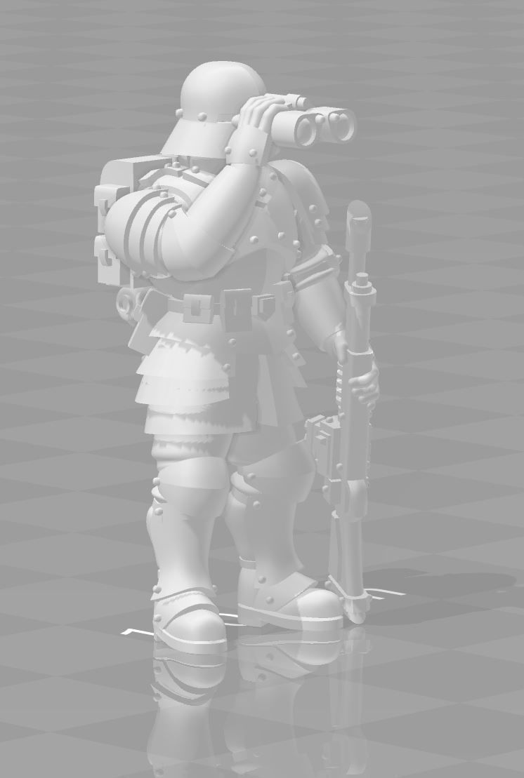 Feudal guard Heavy Weapons teams 3D print model_3