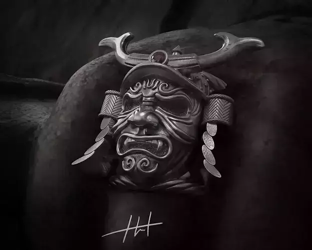 Ring Samurai mask 3D print model