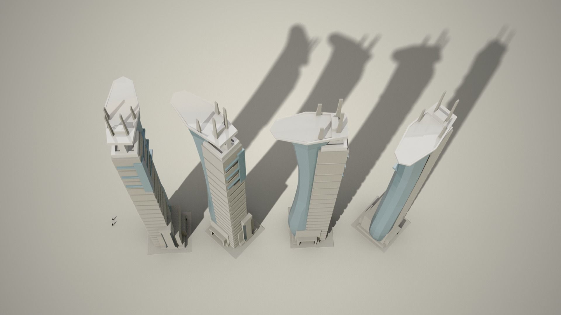 Iso Tower07 Low-poly 3D model_1
