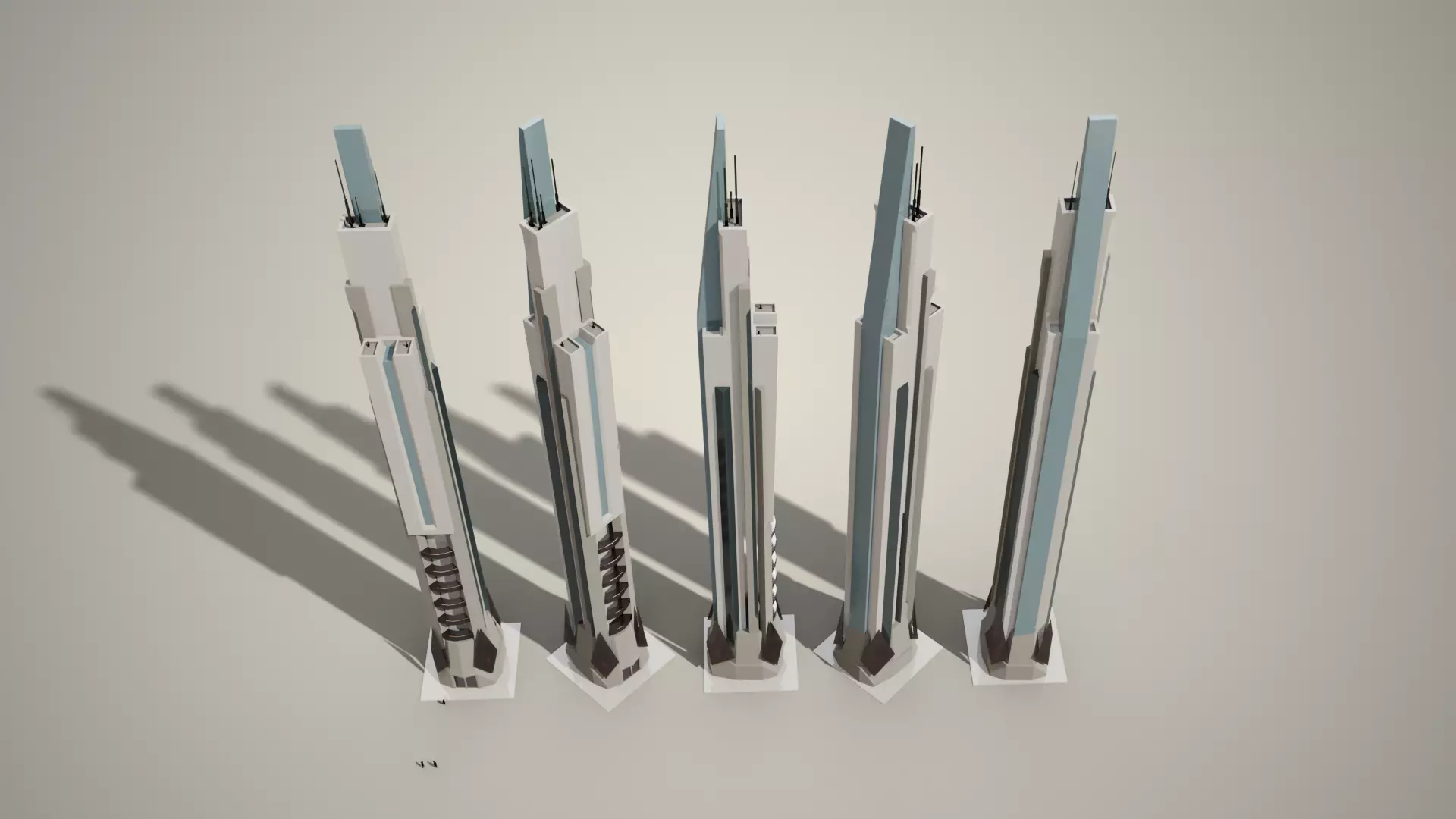 Iso Tower08 Low-poly 3D model_0