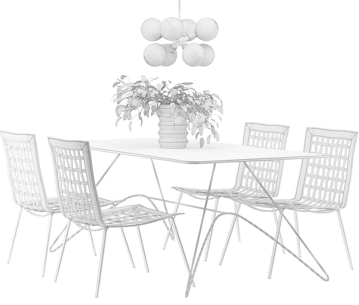 Dining Furnitures Set 24 3D model_6