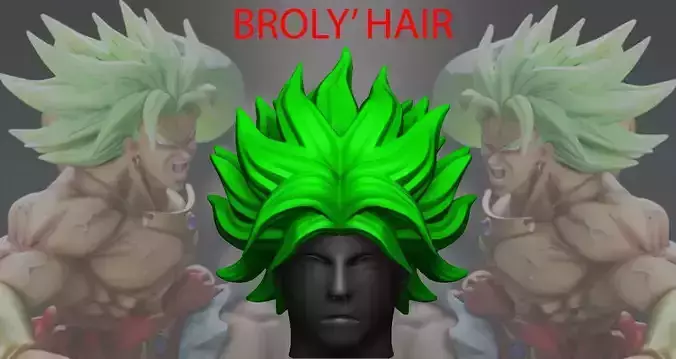 Broly Hair - Dragon ball - For Cosplay 3D print model