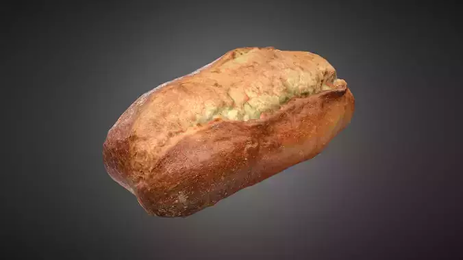 Bread Sourdough 001 Low-poly 3D model