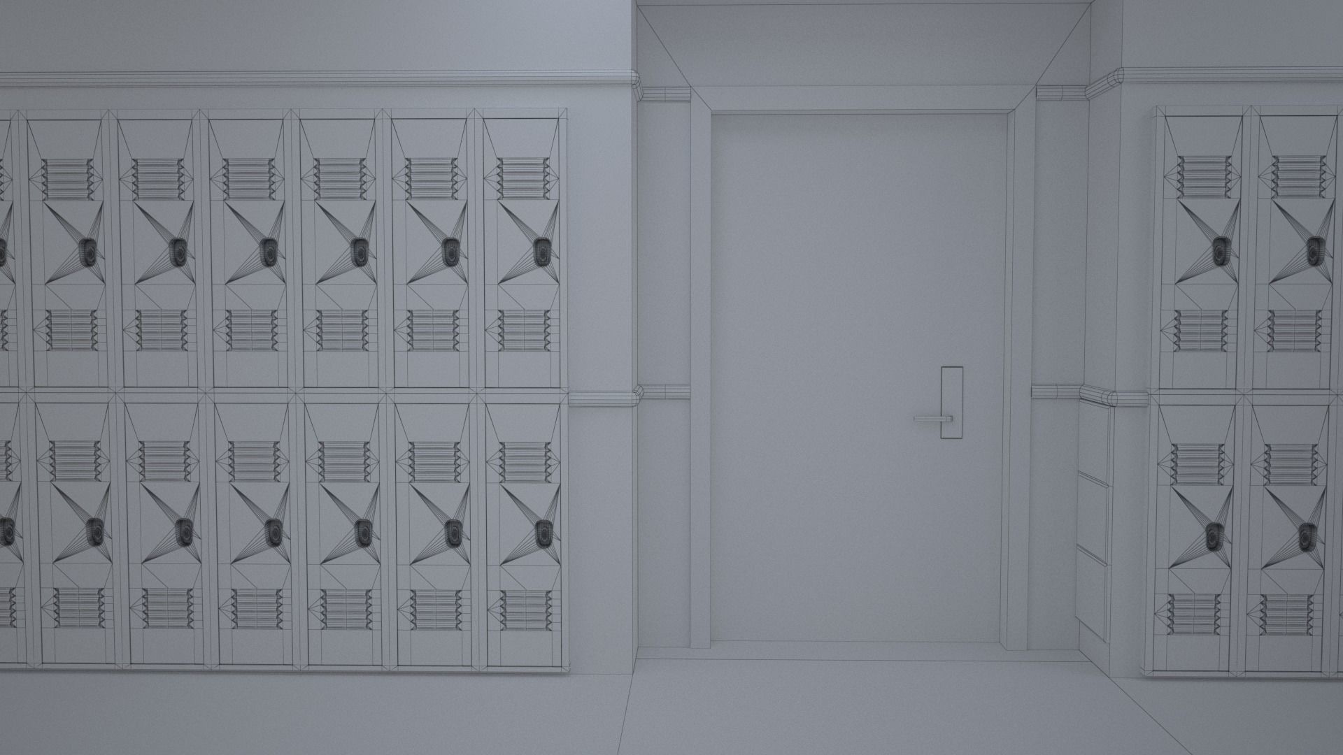 School Corridor - UE4 3D model_2