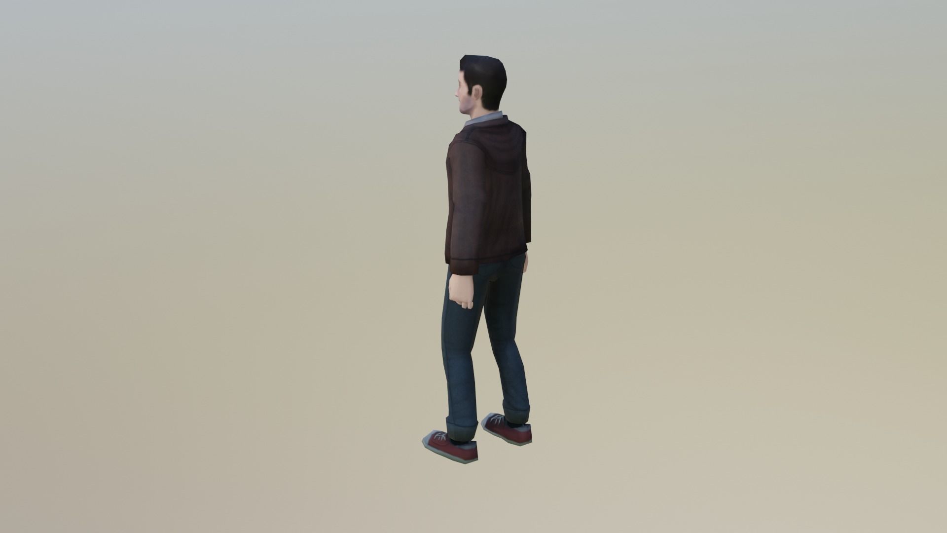 Casual Male Free low-poly 3D model_5