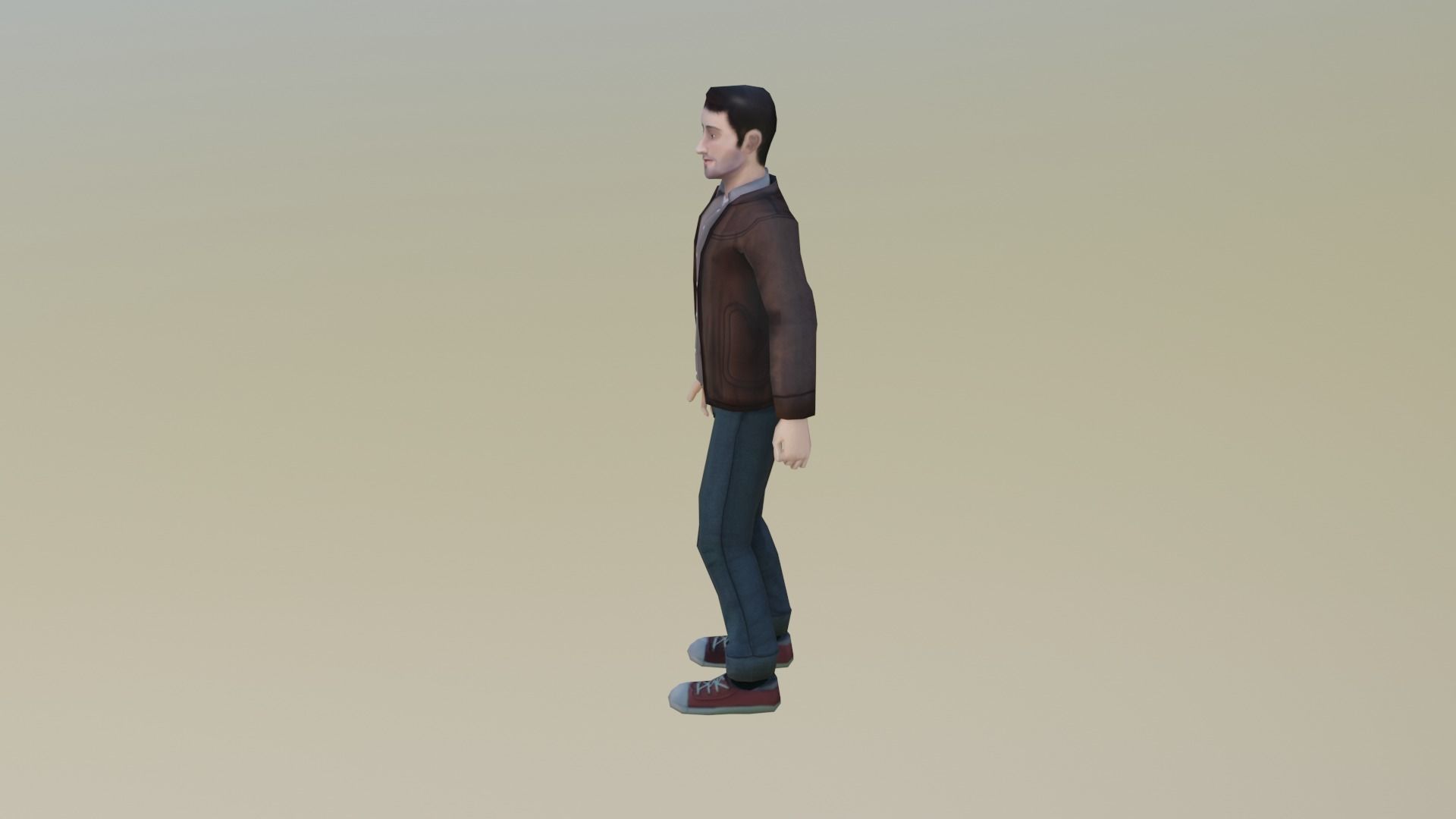 Casual Male Free low-poly 3D model_6