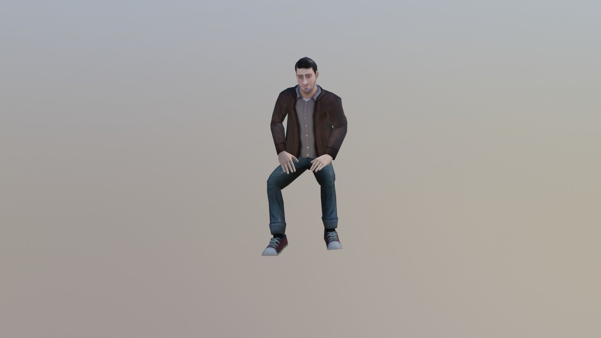 Casual Male Free low-poly 3D model_12