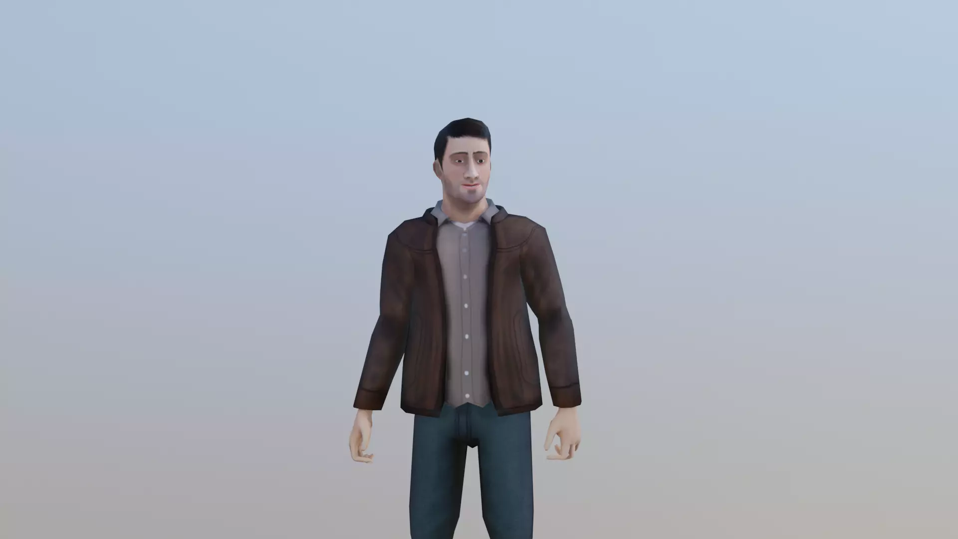 Casual Male Free low-poly 3D model_0