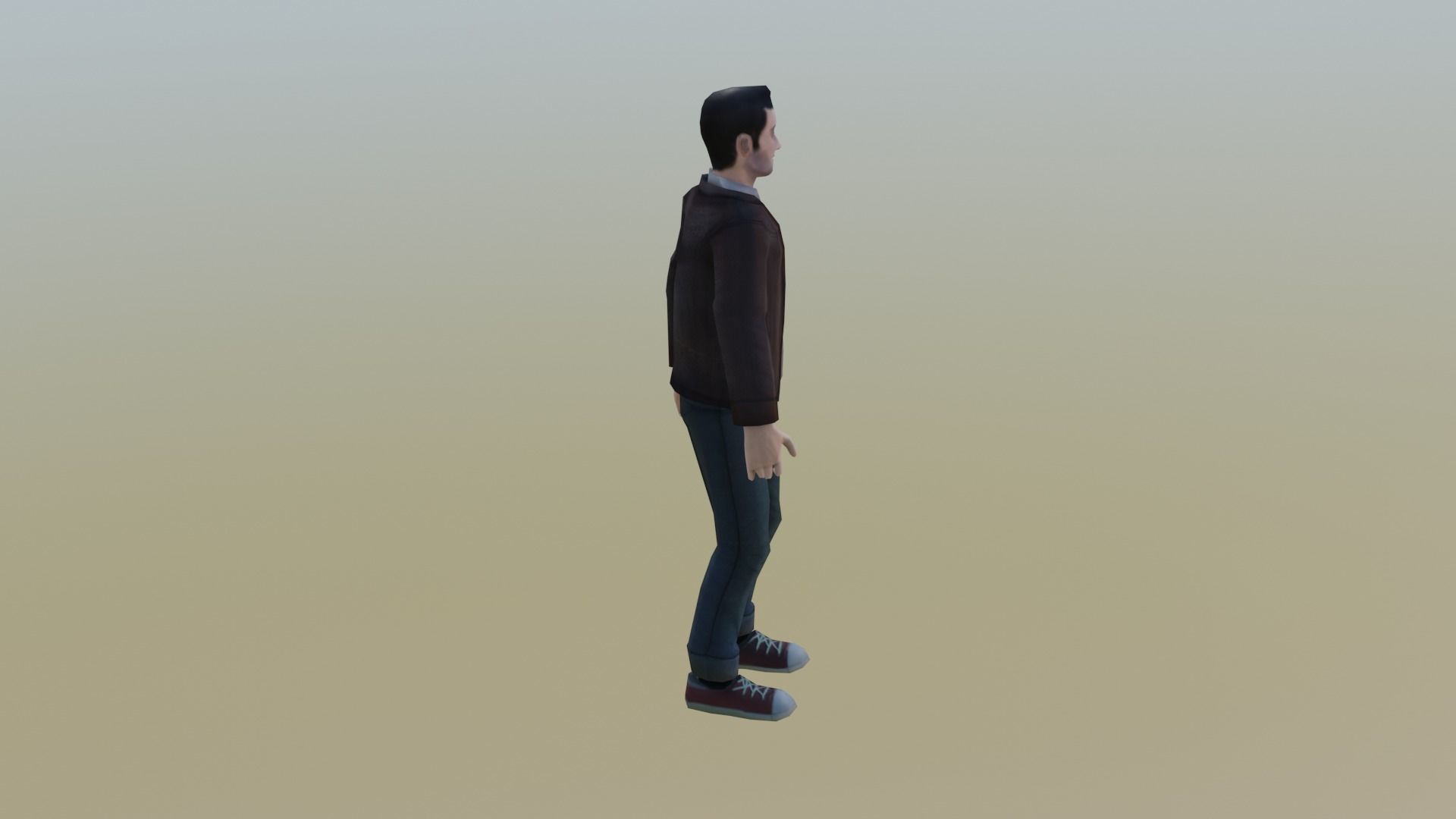 Casual Male Free low-poly 3D model_14